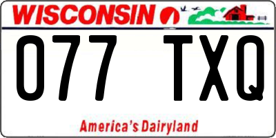 WI license plate 077TXQ
