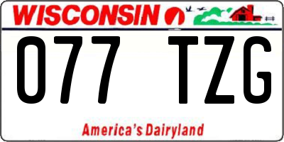 WI license plate 077TZG
