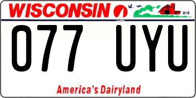 WI license plate 077UYU
