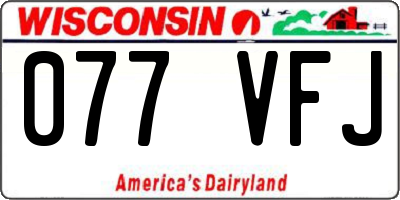 WI license plate 077VFJ