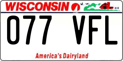 WI license plate 077VFL