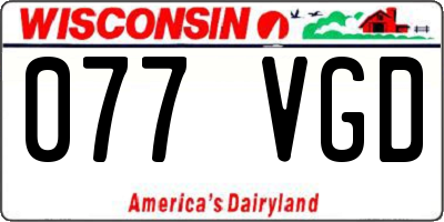 WI license plate 077VGD