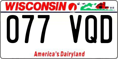 WI license plate 077VQD