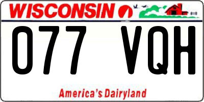 WI license plate 077VQH