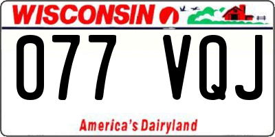 WI license plate 077VQJ