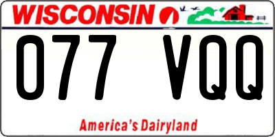 WI license plate 077VQQ
