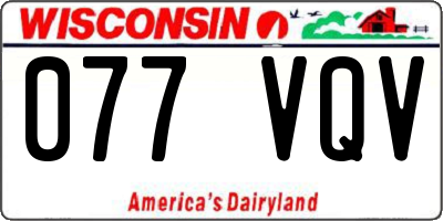 WI license plate 077VQV