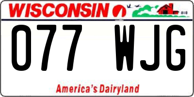 WI license plate 077WJG