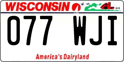 WI license plate 077WJI