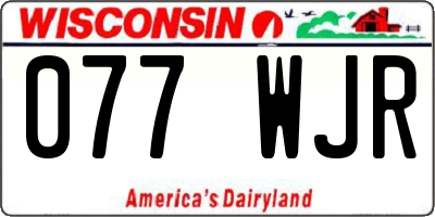 WI license plate 077WJR