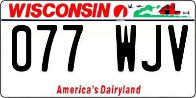 WI license plate 077WJV