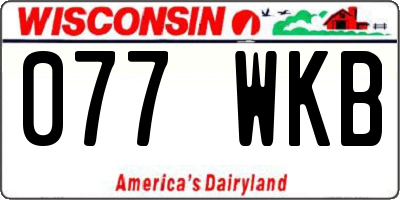 WI license plate 077WKB