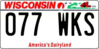 WI license plate 077WKS