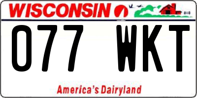 WI license plate 077WKT