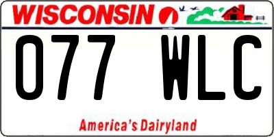 WI license plate 077WLC