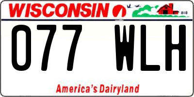 WI license plate 077WLH