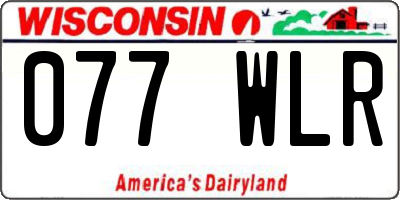 WI license plate 077WLR