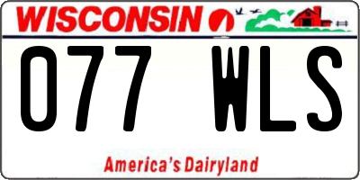 WI license plate 077WLS