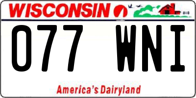 WI license plate 077WNI
