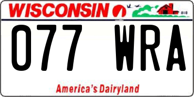WI license plate 077WRA