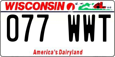 WI license plate 077WWT