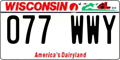 WI license plate 077WWY