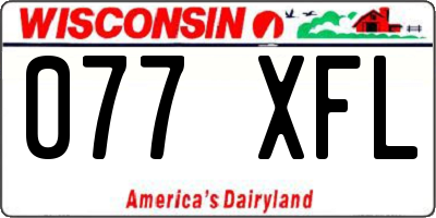 WI license plate 077XFL