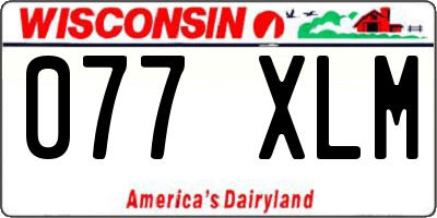 WI license plate 077XLM