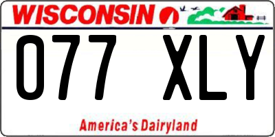 WI license plate 077XLY