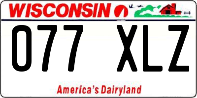 WI license plate 077XLZ
