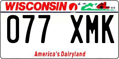 WI license plate 077XMK