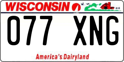 WI license plate 077XNG