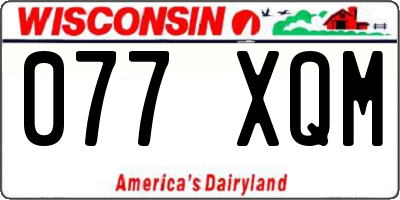 WI license plate 077XQM