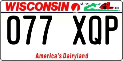 WI license plate 077XQP