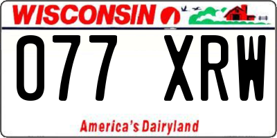WI license plate 077XRW