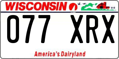 WI license plate 077XRX