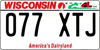 WI license plate 077XTJ