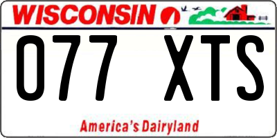 WI license plate 077XTS