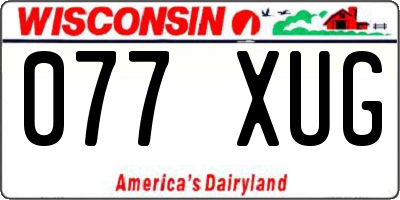 WI license plate 077XUG