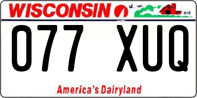 WI license plate 077XUQ
