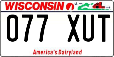 WI license plate 077XUT