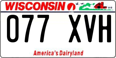 WI license plate 077XVH