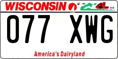 WI license plate 077XWG