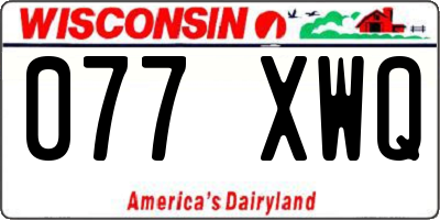 WI license plate 077XWQ