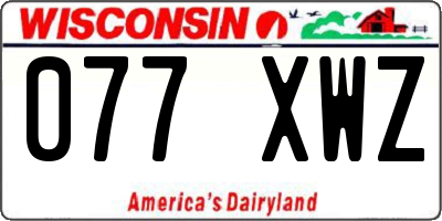 WI license plate 077XWZ