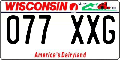 WI license plate 077XXG