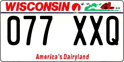 WI license plate 077XXQ