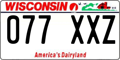 WI license plate 077XXZ