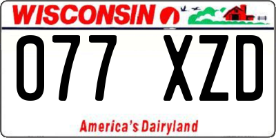 WI license plate 077XZD
