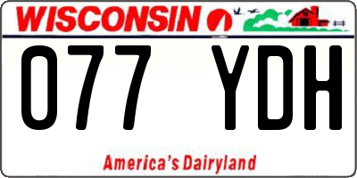 WI license plate 077YDH